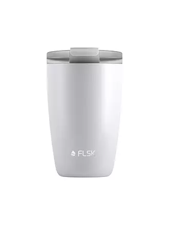 FLSK | Isolierbecher - Thermosbecher CUP Coffee to go-Becher 0,35l Edelstahl White | 